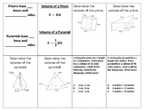 Volume of Prisms and Pyramids Foldable / Graphic Organizer
