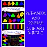 Volume of Prisms and Surface Area and Volume of Pyramids BUNDLE