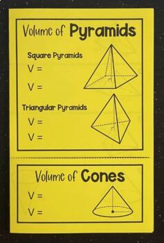 Preview of Volume of Pyramids and Cones - Editable High School Geometry Foldable