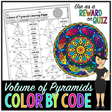 Volume of Pyramids Math Color By Number or Quiz