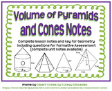 Volume of Pyramids and Cones Guided Notes for Geometry