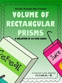 Volume of Rectangular Prism Task Cards Common Core Aligned