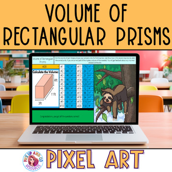 Preview of Volume of Rectangular Prisms 5th Grade Math Pixel Art Digital Volume Activity