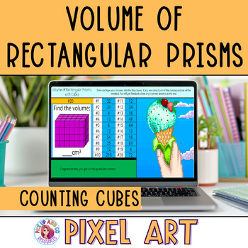 Preview of Volume of Rectangular Prisms 5th Grade Math Pixel Art | Counting Cubes