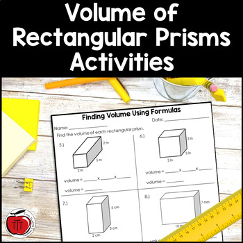 Preview of Volume of Rectangular Prisms Activities - Including Additive Volume
