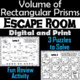 Volume of Rectangular Prisms Activity: Breakout Escape Roo