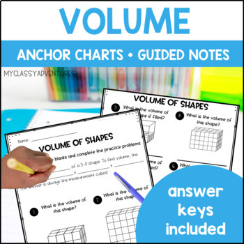 Preview of Volume of Rectangular Prisms Anchor Chart