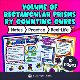 Volume of Rectangular Prisms Counting Cubes Guided Notes w