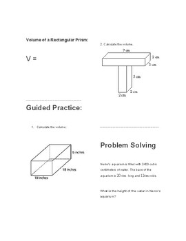 rectangular prism volume foldable
