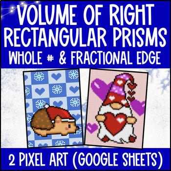 Preview of Volume of Rectangular Prisms Fractional Edge Lengths Digital Pixel Art Google