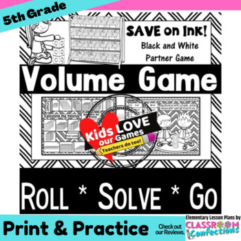 Preview of Volume of Rectangular Prisms Game : 5th Grade Center : Math Review Station