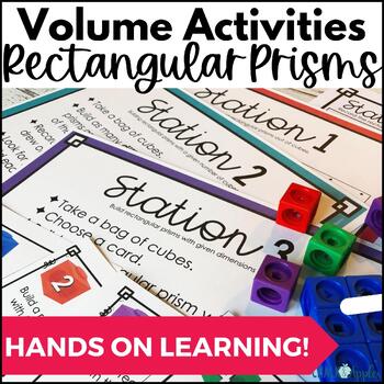 Preview of Volume of Rectangular Prisms Hands On Activity - Finding Volume 5th Grade