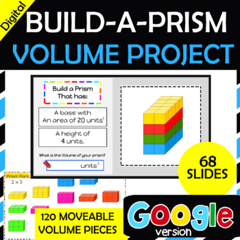 Preview of Volume of Rectangular Prisms Hands on Project for Google Slides