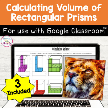 Preview of Volume of Rectangular Prisms Mystery Picture for Google Classroom 