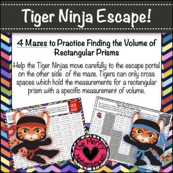 Preview of Volume of Rectangular Prisms Ninja Escape Maze!