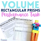 Volume of Rectangular Prisms Performance Task | 5th Grade 