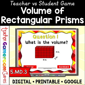 Preview of Volume of Rectangular Prisms Powerpoint Game
