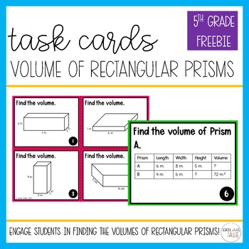 Preview of Volume of Rectangular Prisms Task Cards