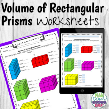 volume of a rectangular prism worksheet 5th grade