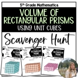 Volume of Rectangular Prisms using Unit Cubes Scavenger Hu