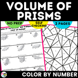 Volume of Rectangular and Triangular Prisms Color By Number