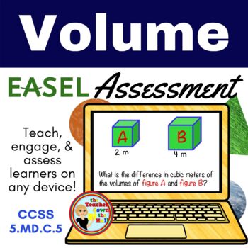 Preview of Volume of Regular Prisms Easel Assessment - Digital Volume Activity