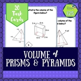 Volume of Prisms and Pyramids Task Cards