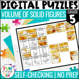 Volume of Solid Figures Digital Puzzles {5.MD.3} 5th Grade