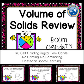 Preview of Volume of Solids Review Boom Cards--Digital Task Cards