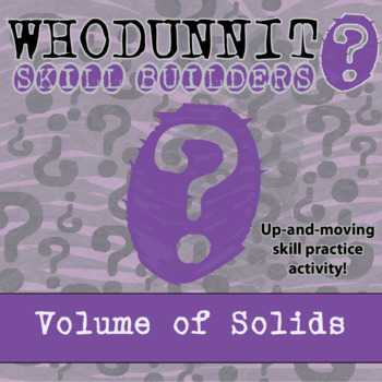 Preview of Volume of Solids Whodunnit Activity - Printable & Digital Game Options