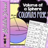 Volume of Spheres Color By Number | Math Color By Number