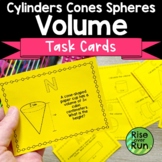 Volume of Spheres, Cones, and Cylinders Task Cards with Mi