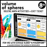 Volume of Spheres Digital Math Activity | 8th Grade Google