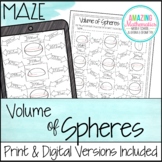 Volume of Spheres Worksheet - Maze Activity