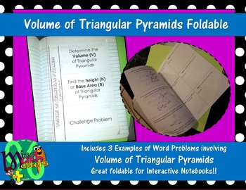 Preview of Volume of Triangular Pyramids Foldable | Guided Practice