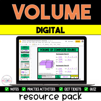 Preview of Volume of Unit Cubes, Rectangular Prisms, & Composite Figures 5th Grade Digital