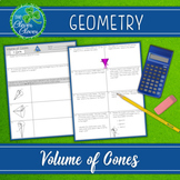 Volume of Cones Worksheets