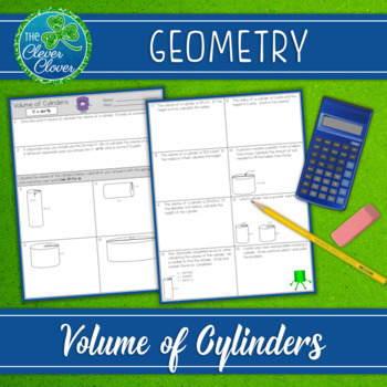 Preview of Volume of Cylinders Worksheets