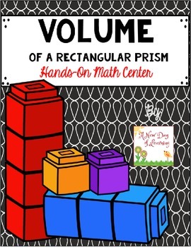 Preview of Volume of a Rectangular Prism - Hands-on Math Center