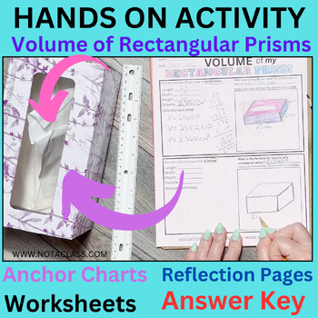 Preview of Volume of Rectangular Prisms Hands on Math Activities, Worksheets or Centers