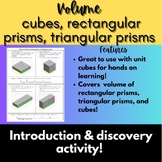 Volume of cubes, triangular prisms, rectangular prisms int