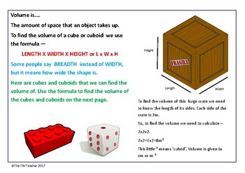 application of the concept of volume problem solving