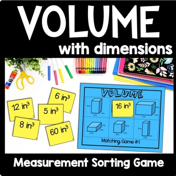 Preview of Volume of a Rectangular Prism Hands on Activity, Measurement Game, Math Center