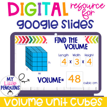 Preview of Volume with Unit Cubes Digital Google Slides {5.MD}