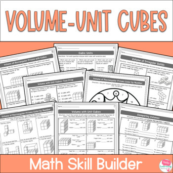 Preview of Volume of Rectangular Prisms Worksheets - Finding Volume with Unit Cubes