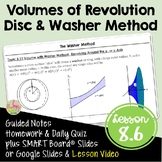 Volume of Revolution Disc & Washer Methods with Lesson Vid
