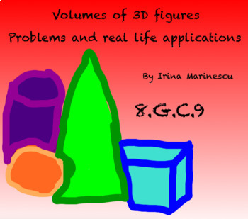 Preview of Smartboard math lesson - Volumes of 3D-figures 8.G.C.9