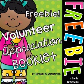 Preview of Volunteer Appreciation Booklet~ FREEBIE~perfect for k-2