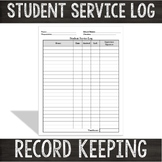 Volunteer Documentation Sheet:  Student Volunteer Service Log