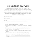 Volunteer Survey and Mystery reader letter